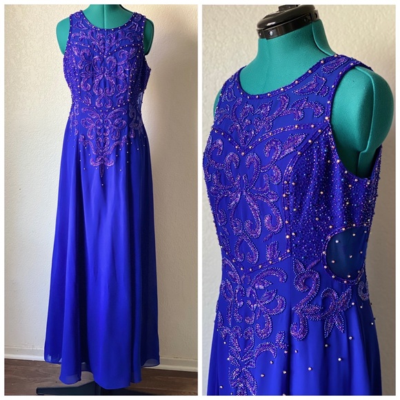 Aspeed Dresses & Skirts - Beautiful  blue beaded Prom  formal dress sz M